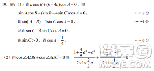 2023屆上海金山區(qū)高三一模數(shù)學(xué)試卷答案