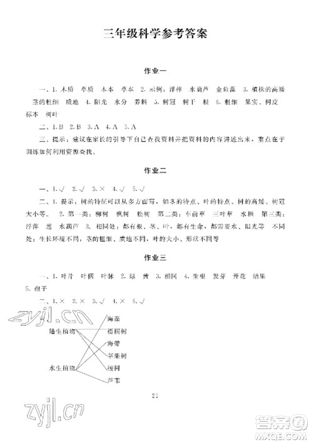 湖南少年兒童出版社2023寒假生活三年級合訂本通用版參考答案
