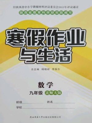 陜西師范大學(xué)出版總社2023寒假作業(yè)與生活九年級數(shù)學(xué)北師大版參考答案