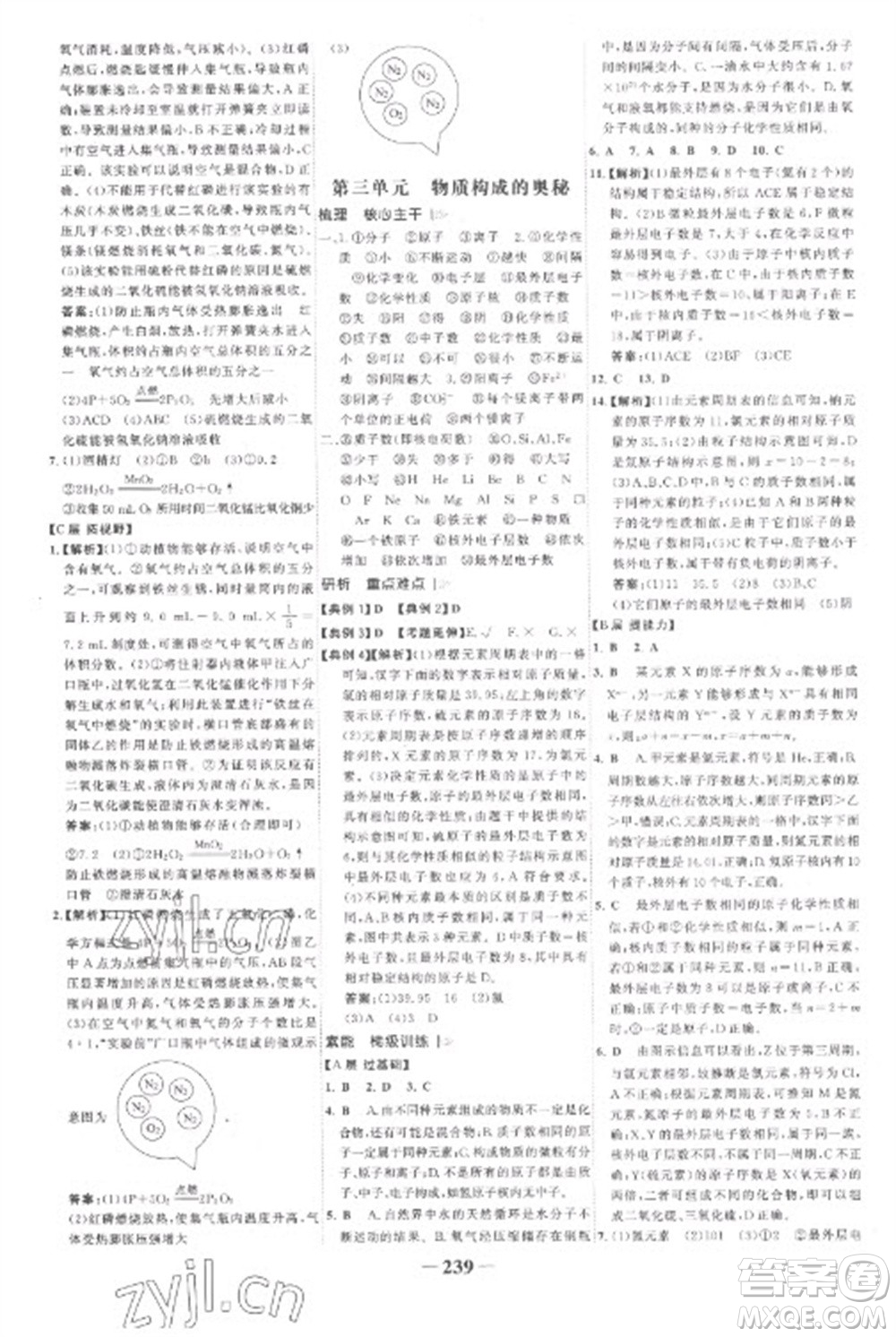 未來出版社2023世紀(jì)金榜初中全程復(fù)習(xí)方略九年級化學(xué)人教版參考答案