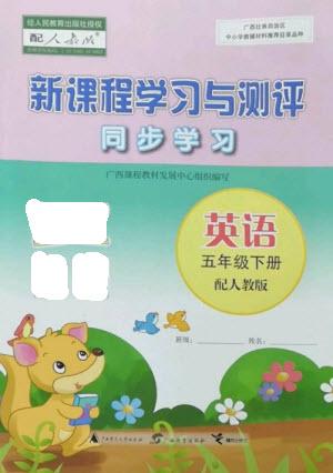 廣西教育出版社2023新課程學習與測評同步學習五年級下冊英語人教版參考答案