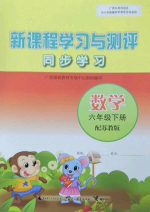 廣西教育出版社2023新課程學習與測評同步學習六年級下冊數(shù)學蘇教版參考答案