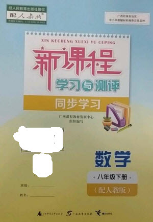 廣西教育出版社2023新課程學(xué)習(xí)與測評同步學(xué)習(xí)八年級下冊數(shù)學(xué)人教版參考答案