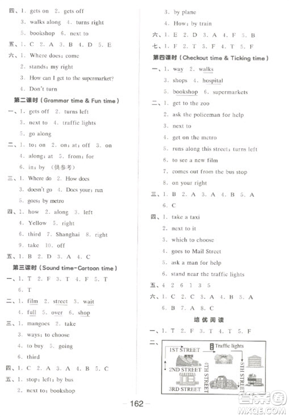 開明出版社2023全品學(xué)練考五年級(jí)下冊(cè)英語(yǔ)譯林版參考答案
