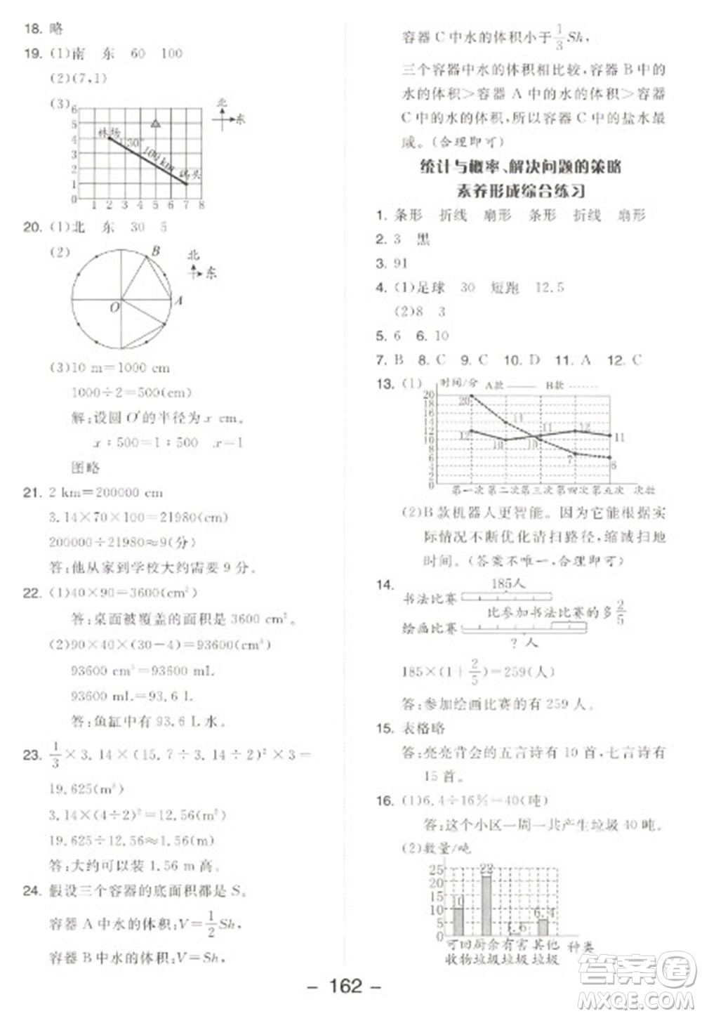 開明出版社2023全品學練考六年級下冊數學北師大版參考答案