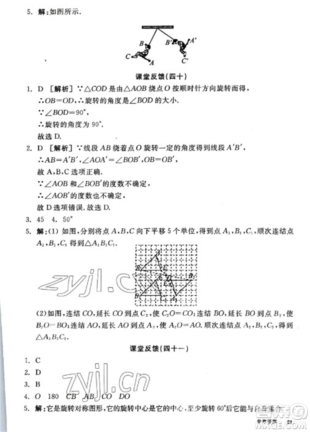 陽光出版社2023全品學(xué)練考七年級(jí)下冊(cè)數(shù)學(xué)華師版參考答案