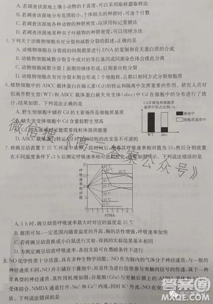 2023湖南金太陽聯(lián)考23273C高三生物試卷答案