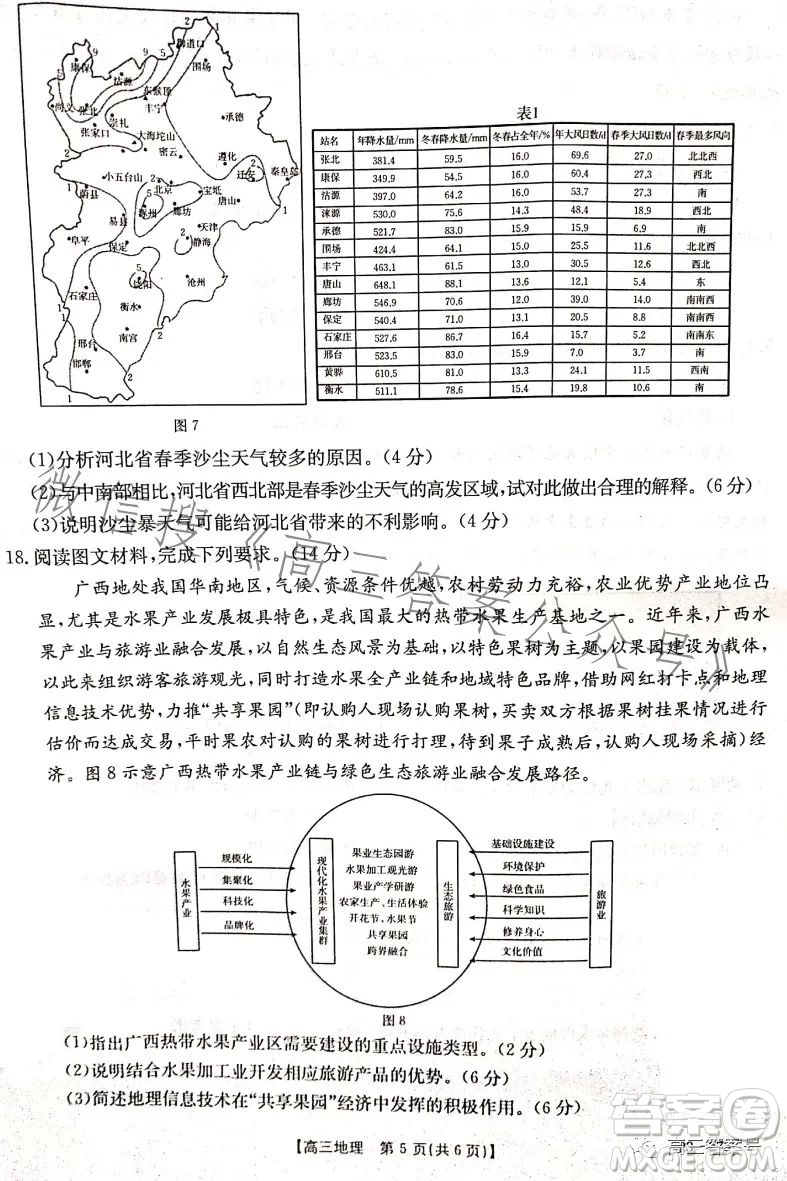 2023湖南金太陽聯考23273C高三地理試卷答案