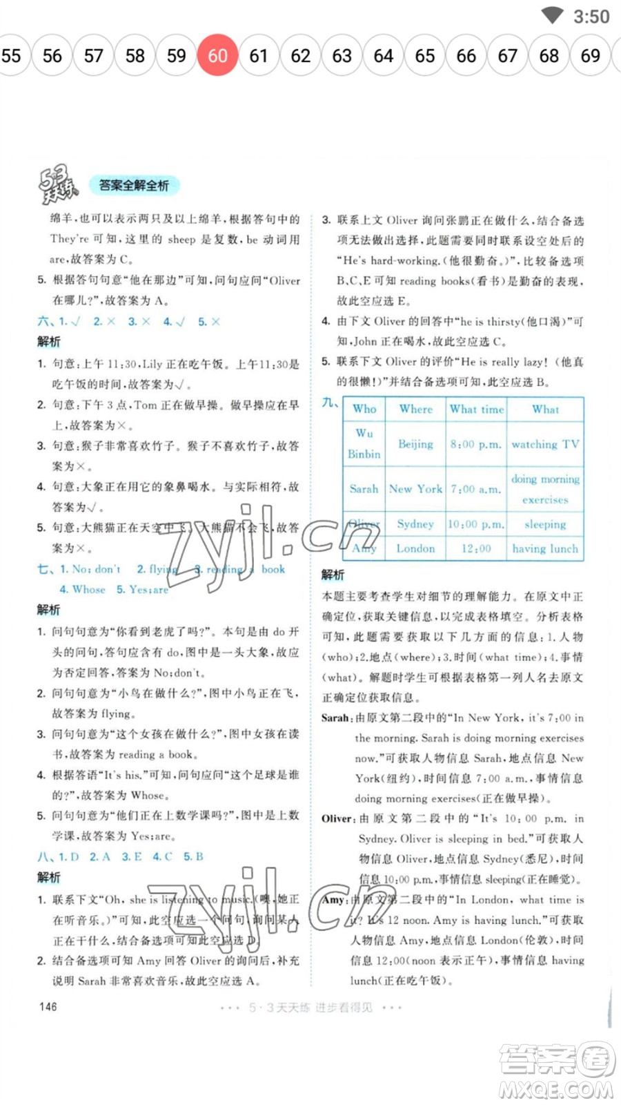 教育科學(xué)出版社2023春季53天天練五年級英語下冊人教PEP版參考答案