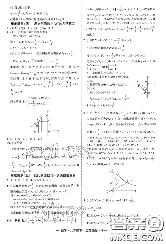 寧夏人民教育出版社2023經(jīng)綸學(xué)典課時(shí)作業(yè)八年級下冊數(shù)學(xué)江蘇國標(biāo)版答案