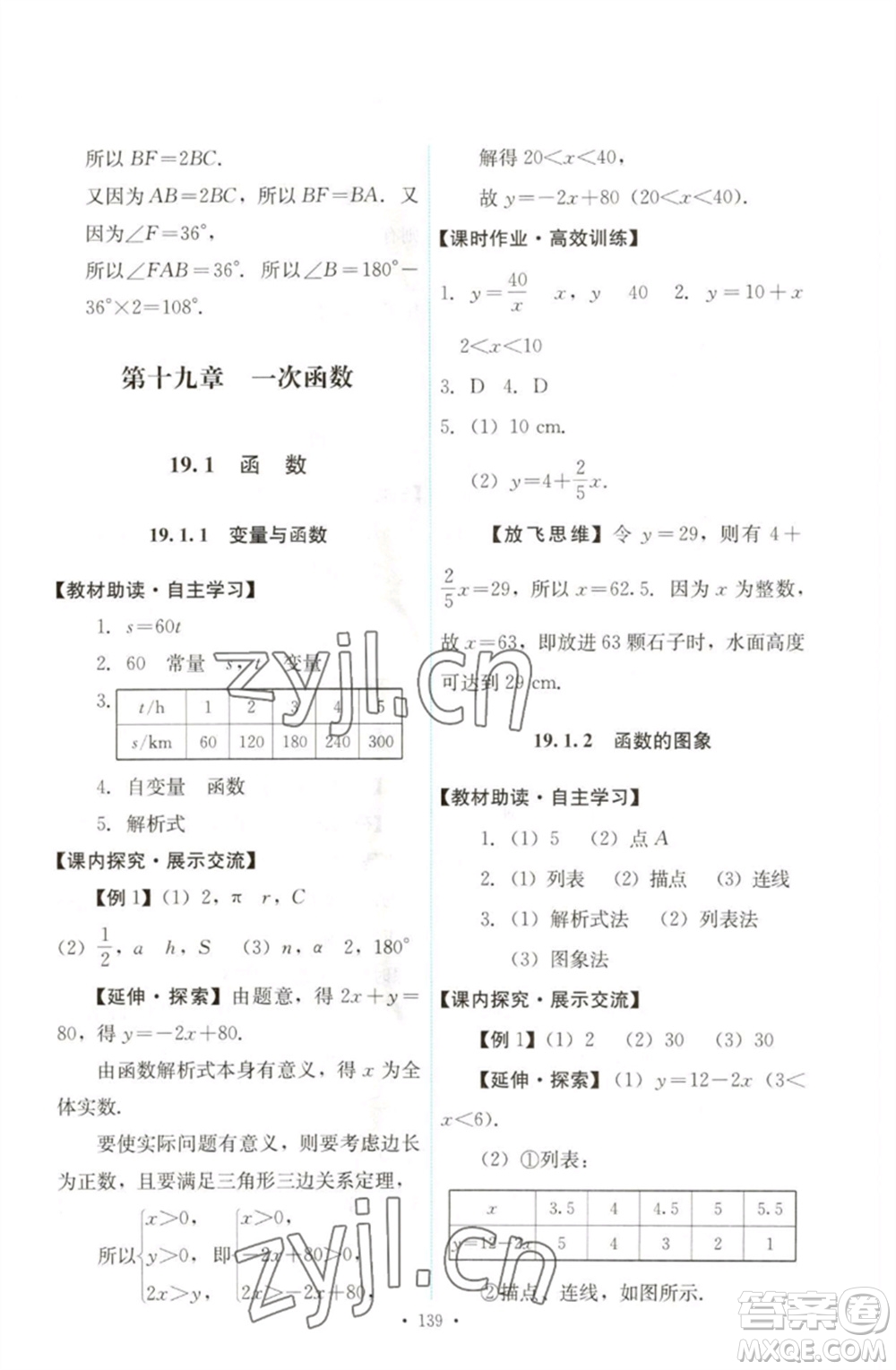 人民教育出版社2023能力培養(yǎng)與測(cè)試八年級(jí)數(shù)學(xué)下冊(cè)人教版參考答案
