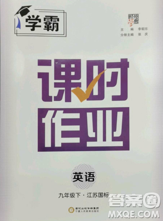 寧夏人民教育出版社2023經(jīng)綸學(xué)典課時(shí)作業(yè)九年級下冊英語江蘇國標(biāo)版答案