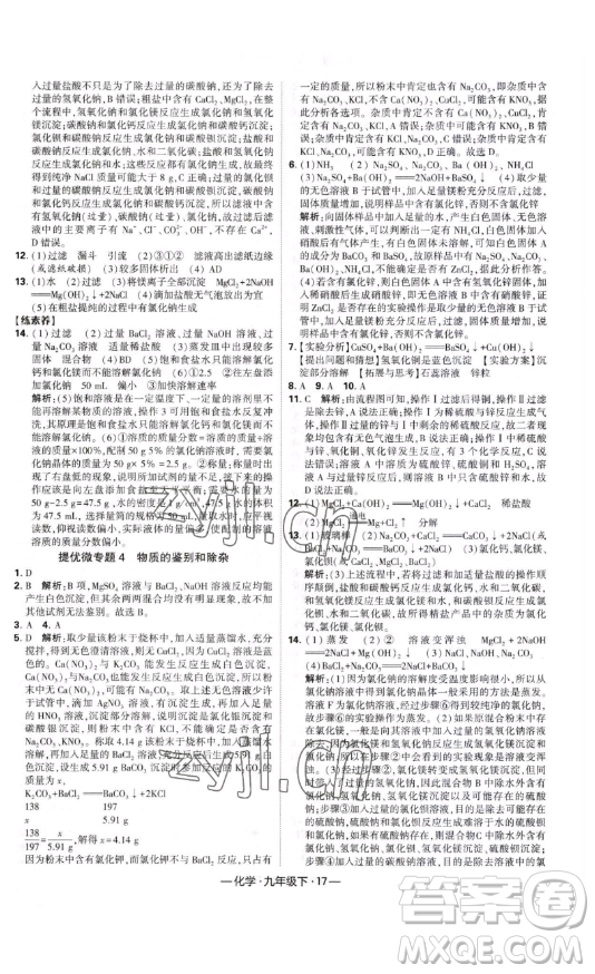 寧夏人民教育出版社2023經(jīng)綸學典課時作業(yè)九年級下冊化學人教版答案