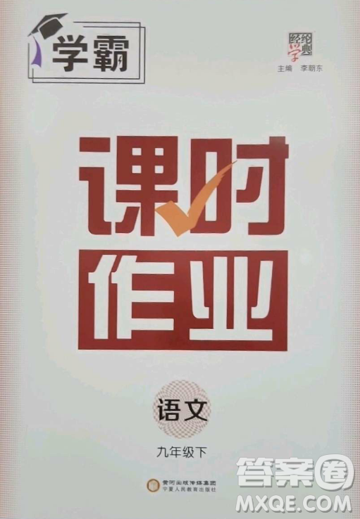 寧夏人民教育出版社2023經(jīng)綸學(xué)典課時作業(yè)九年級下冊語文人教版答案
