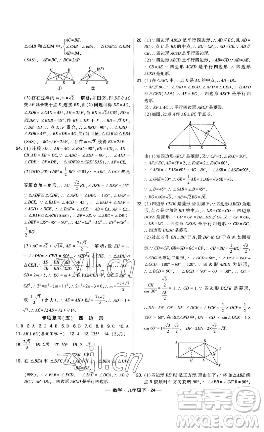 寧夏人民教育出版社2023經綸學典課時作業(yè)九年級下冊數學人教版答案