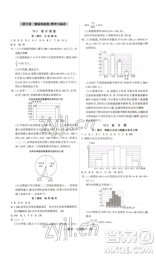 河海大學(xué)出版社2023經(jīng)綸學(xué)典課時(shí)作業(yè)七年級(jí)下冊(cè)數(shù)學(xué)人教版答案