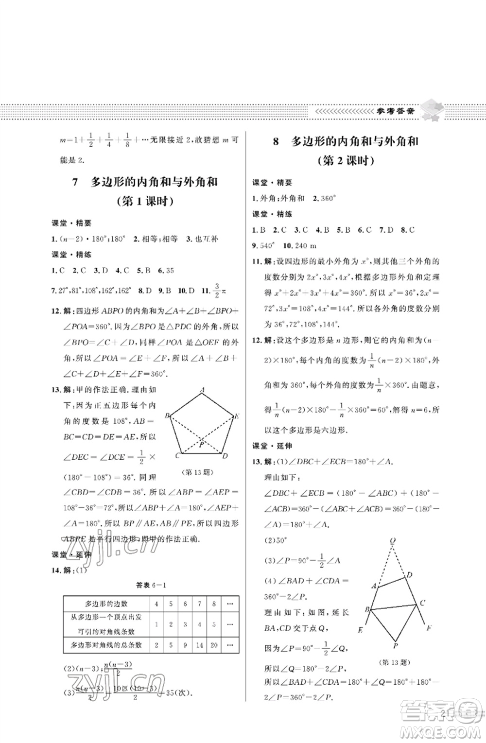 北京師范大學(xué)出版社2023數(shù)學(xué)配套綜合練習(xí)八年級(jí)下冊(cè)北師大版參考答案