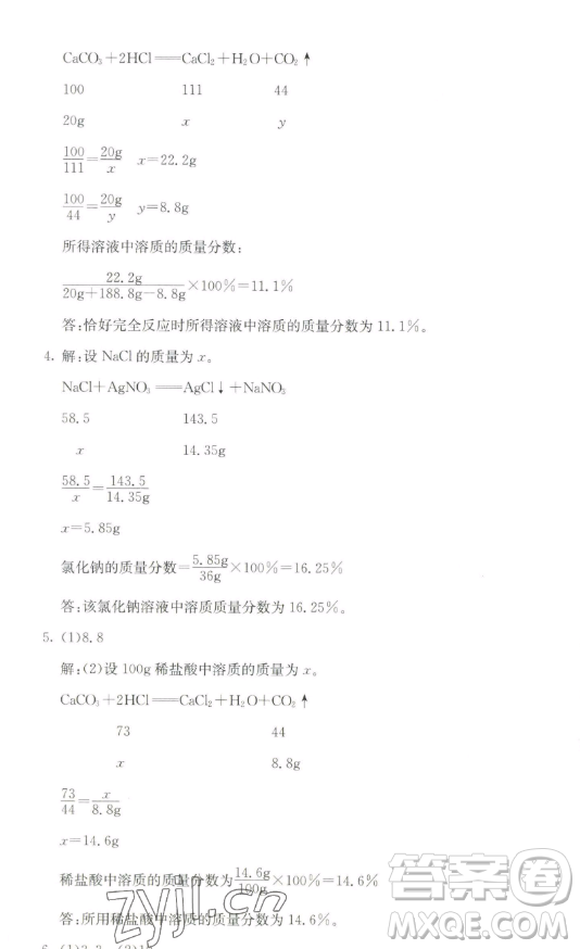四川大學(xué)出版社2023名校課堂內(nèi)外九年級化學(xué)下冊人教版答案