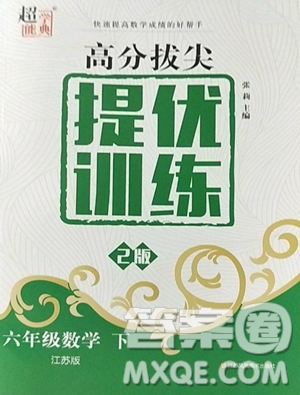 江蘇人民出版社2023高分拔尖提優(yōu)訓(xùn)練六年級(jí)下冊(cè)數(shù)學(xué)蘇教版江蘇專(zhuān)版參考答案