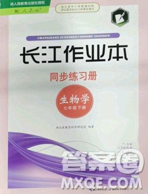 湖北教育出版社2023長江作業(yè)本同步練習冊七年級生物學下冊人教版參考答案