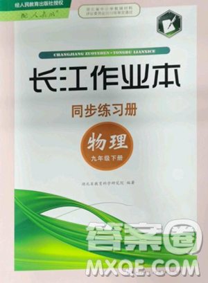 湖北教育出版社2023長江作業(yè)本同步練習(xí)冊九年級物理下冊人教版參考答案