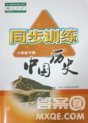 河北人民出版社2023同步訓(xùn)練八年級(jí)歷史下冊(cè)人教版參考答案