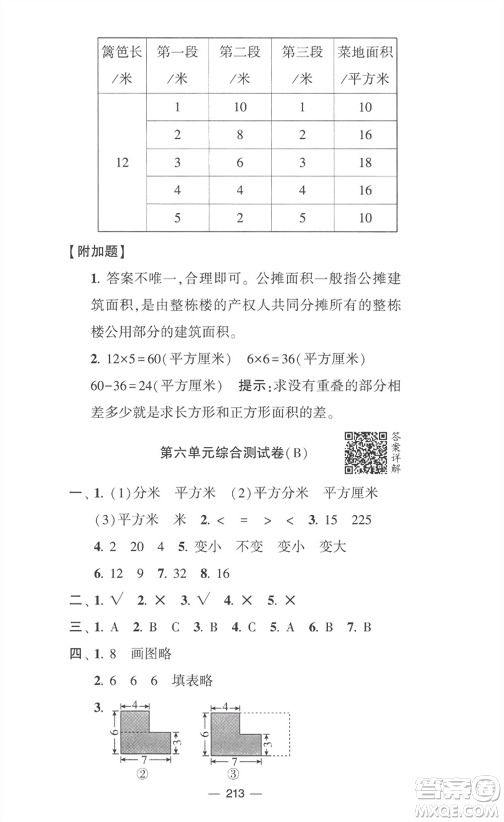寧夏人民教育出版社2023學霸提優(yōu)大試卷三年級數(shù)學下冊江蘇版參考答案