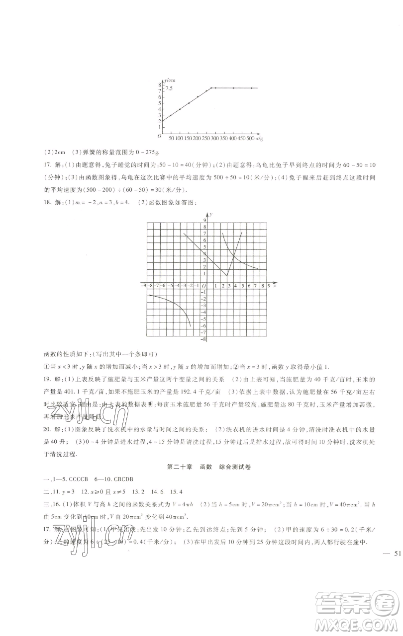 新疆文化出版社2023海淀金卷八年級(jí)數(shù)學(xué)下冊(cè)冀教版參考答案