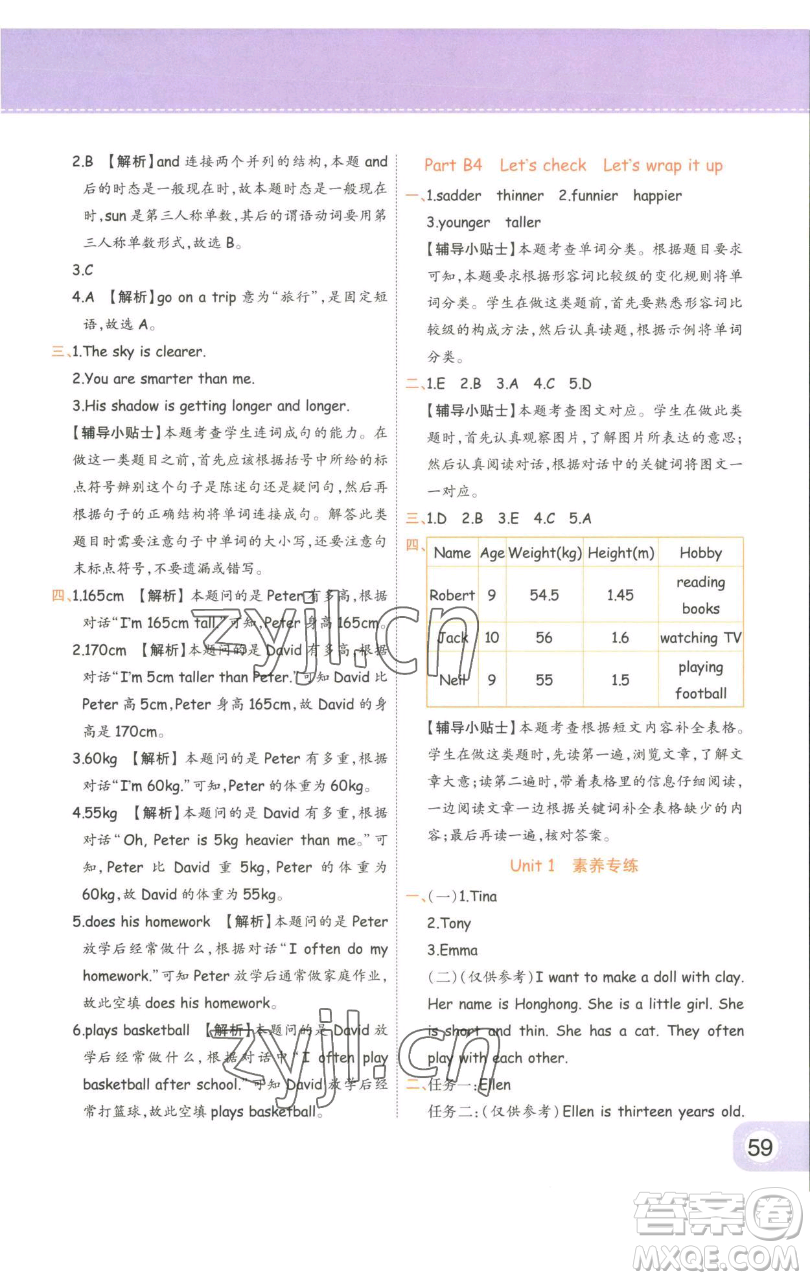陜西師范大學(xué)出版總社有限公司2023黃岡同步練一日一練六年級英語下冊人教PEP版參考答案
