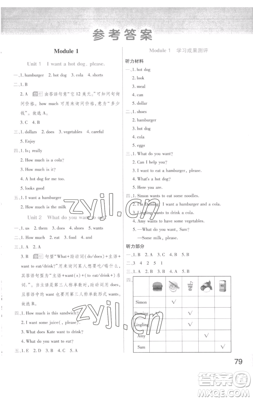 陜西師范大學(xué)出版總社有限公司2023黃岡同步練一日一練六年級(jí)英語(yǔ)下冊(cè)外研版參考答案