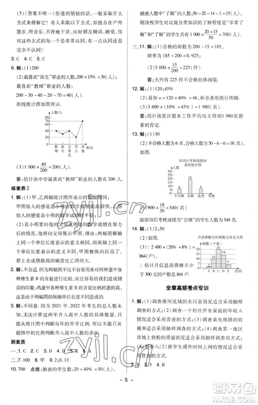 陜西人民教育出版社2023綜合應(yīng)用創(chuàng)新題典中點(diǎn)八年級(jí)數(shù)學(xué)下冊(cè)蘇科版參考答案