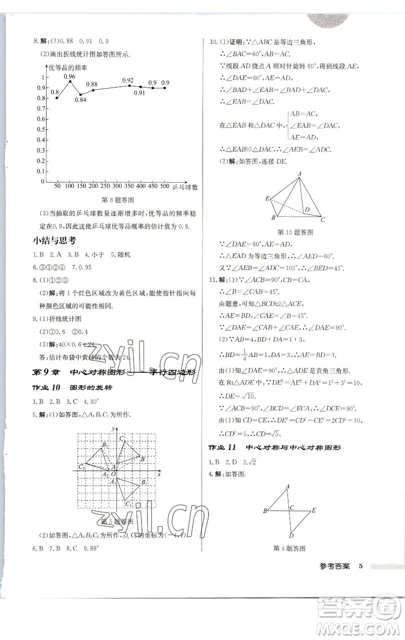 龍門書局2023啟東中學(xué)作業(yè)本八年級(jí)下冊(cè)數(shù)學(xué)江蘇版徐州專版參考答案
