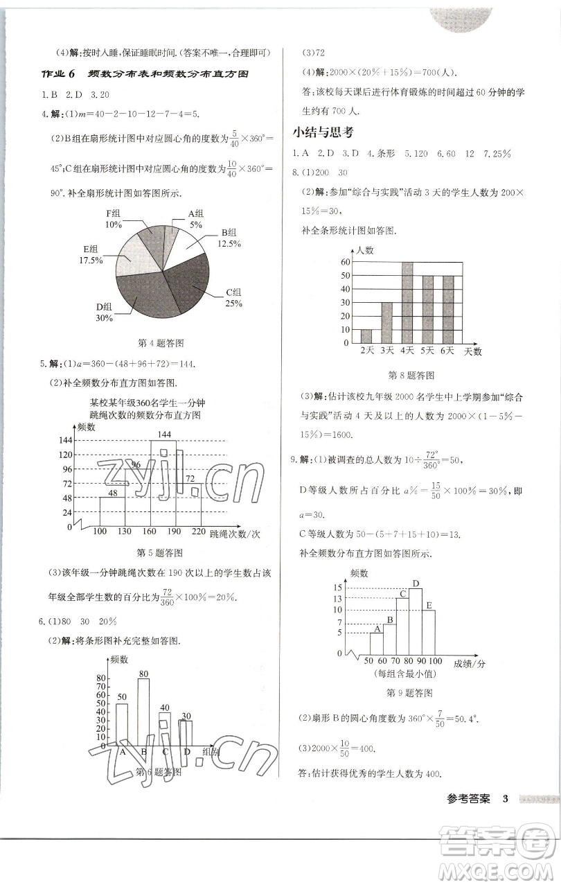 龍門書局2023啟東中學(xué)作業(yè)本八年級下冊數(shù)學(xué)蘇科版連淮專版參考答案