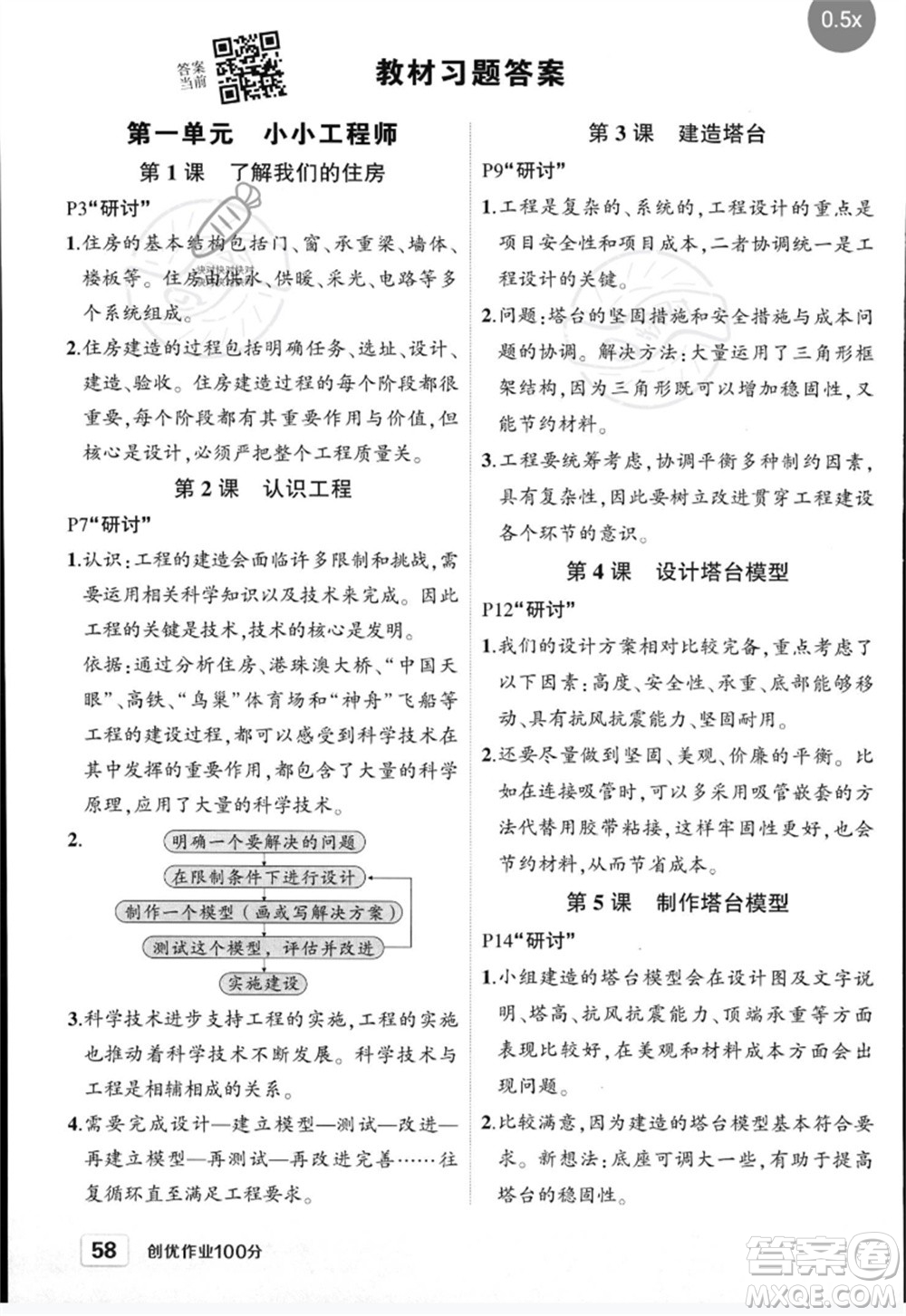 武漢出版社2023狀元成才路創(chuàng)優(yōu)作業(yè)100分六年級(jí)科學(xué)下冊(cè)教科版參考答案