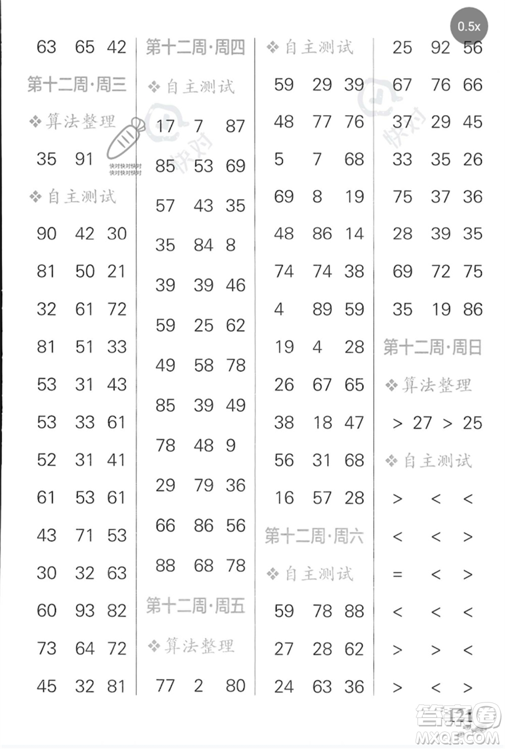 遼寧教育出版社2023小學(xué)學(xué)霸天天計算一年級數(shù)學(xué)下冊蘇教版河南專版參考答案