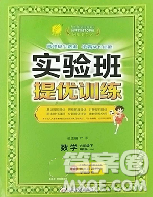 江蘇人民出版社2023實驗班提優(yōu)訓練六年級下冊數(shù)學蘇教版參考答案