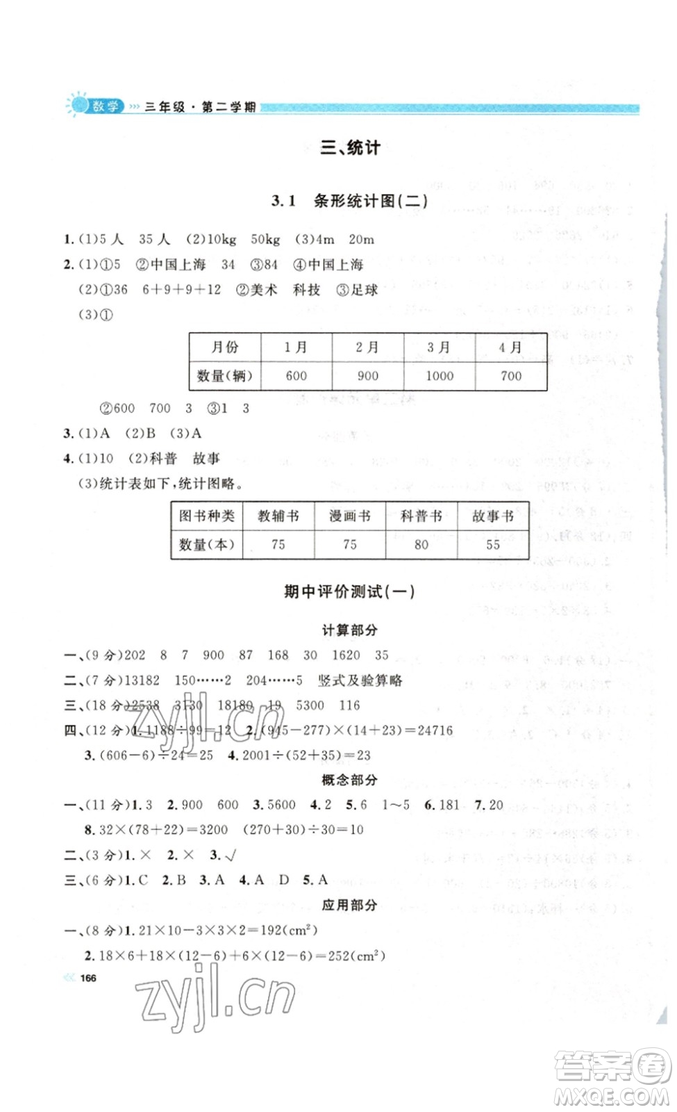 天津人民出版社2023鐘書金牌上海作業(yè)三年級數(shù)學下冊答案