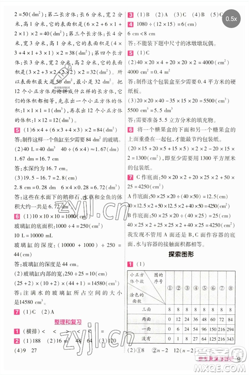 南京師范大學(xué)出版社2023一遍過五年級(jí)數(shù)學(xué)下冊(cè)人教版參考答案