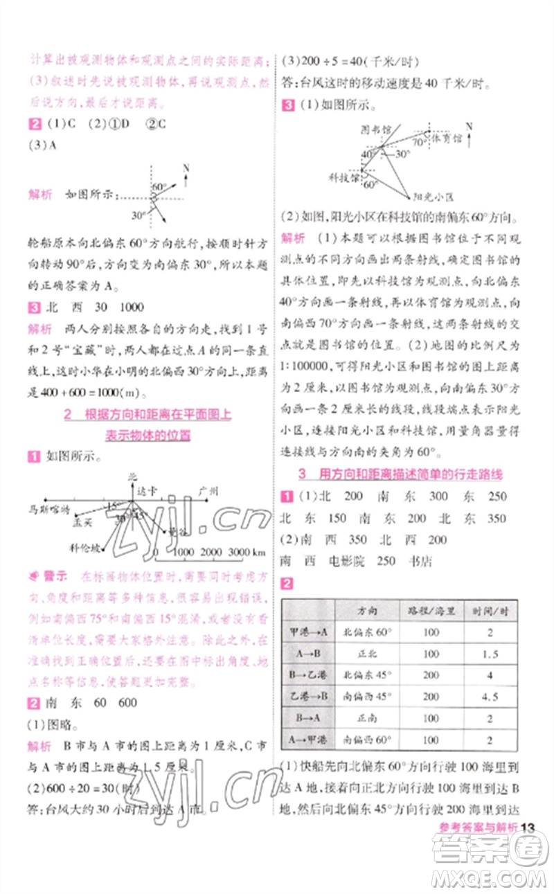 南京師范大學(xué)出版社2023一遍過六年級數(shù)學(xué)下冊蘇教版參考答案