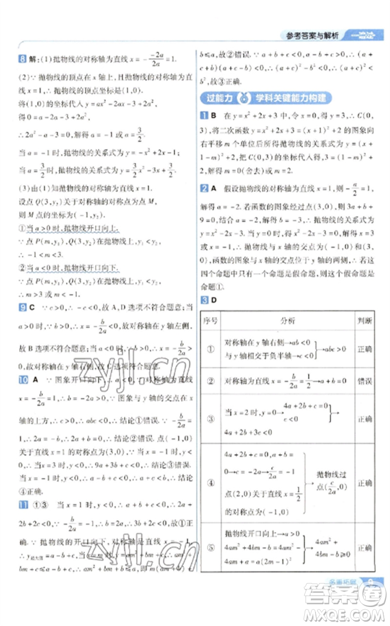 南京師范大學出版社2023一遍過九年級數(shù)學下冊華東師大版參考答案