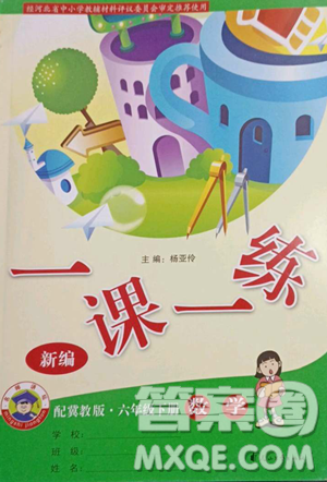花山文藝出版社2023一課一練六年級(jí)下冊(cè)數(shù)學(xué)冀教版參考答案