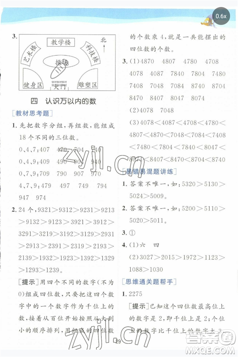 江蘇人民出版社2023實(shí)驗(yàn)班提優(yōu)訓(xùn)練二年級(jí)數(shù)學(xué)下冊(cè)蘇教版參考答案