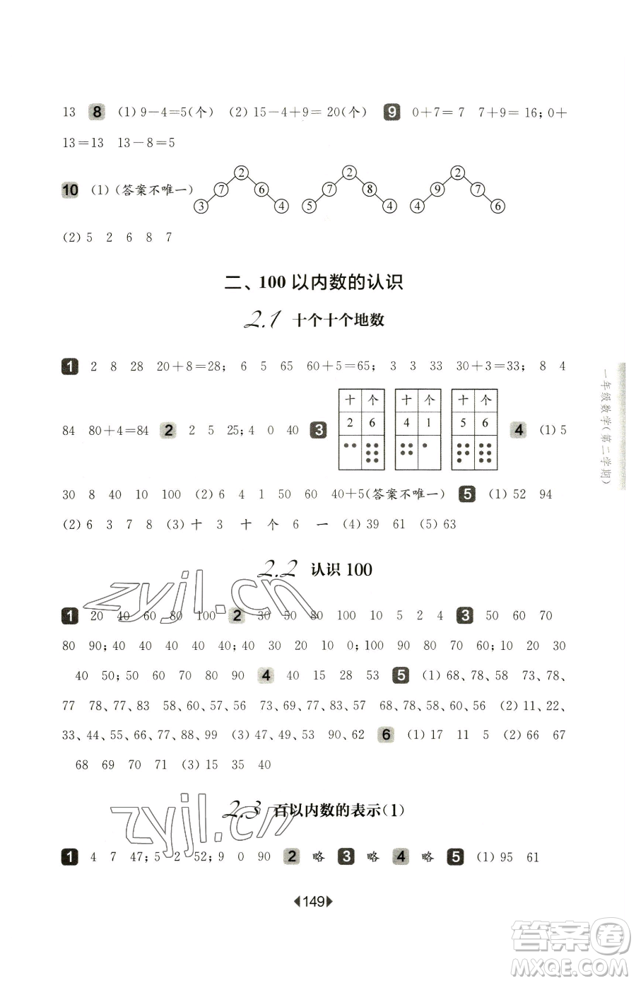 華東師范大學(xué)出版社2023華東師大版一課一練一年級(jí)下冊(cè)語文人教版五四制增強(qiáng)版參考答案