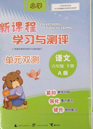 廣西師范大學(xué)出版社2023新課程學(xué)習(xí)與測評單元雙測六年級語文下冊人教版A版參考答案