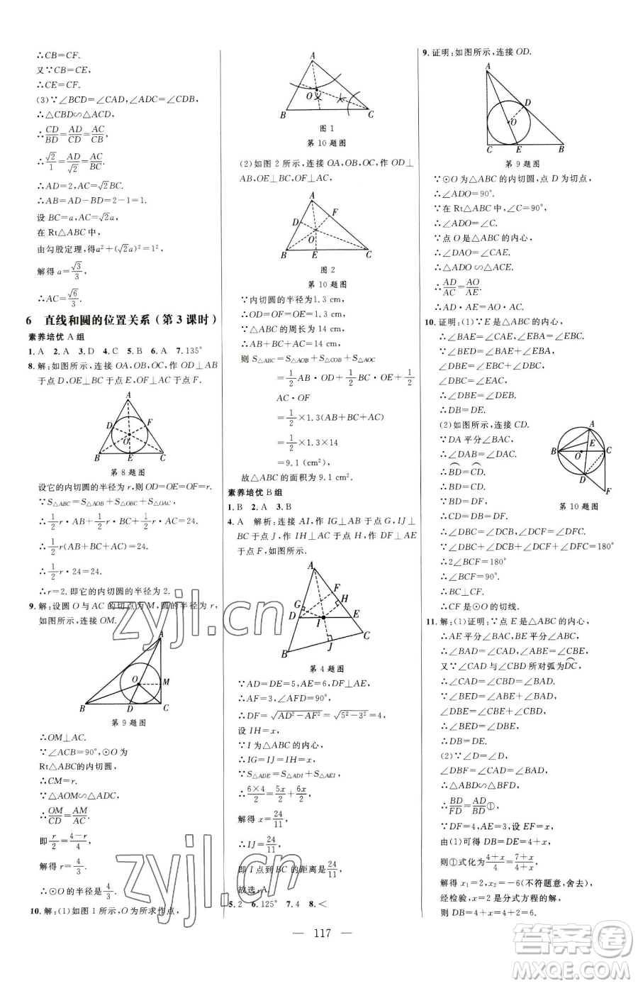 延邊大學(xué)出版社2023細(xì)解巧練九年級下冊數(shù)學(xué)魯教版五四制參考答案