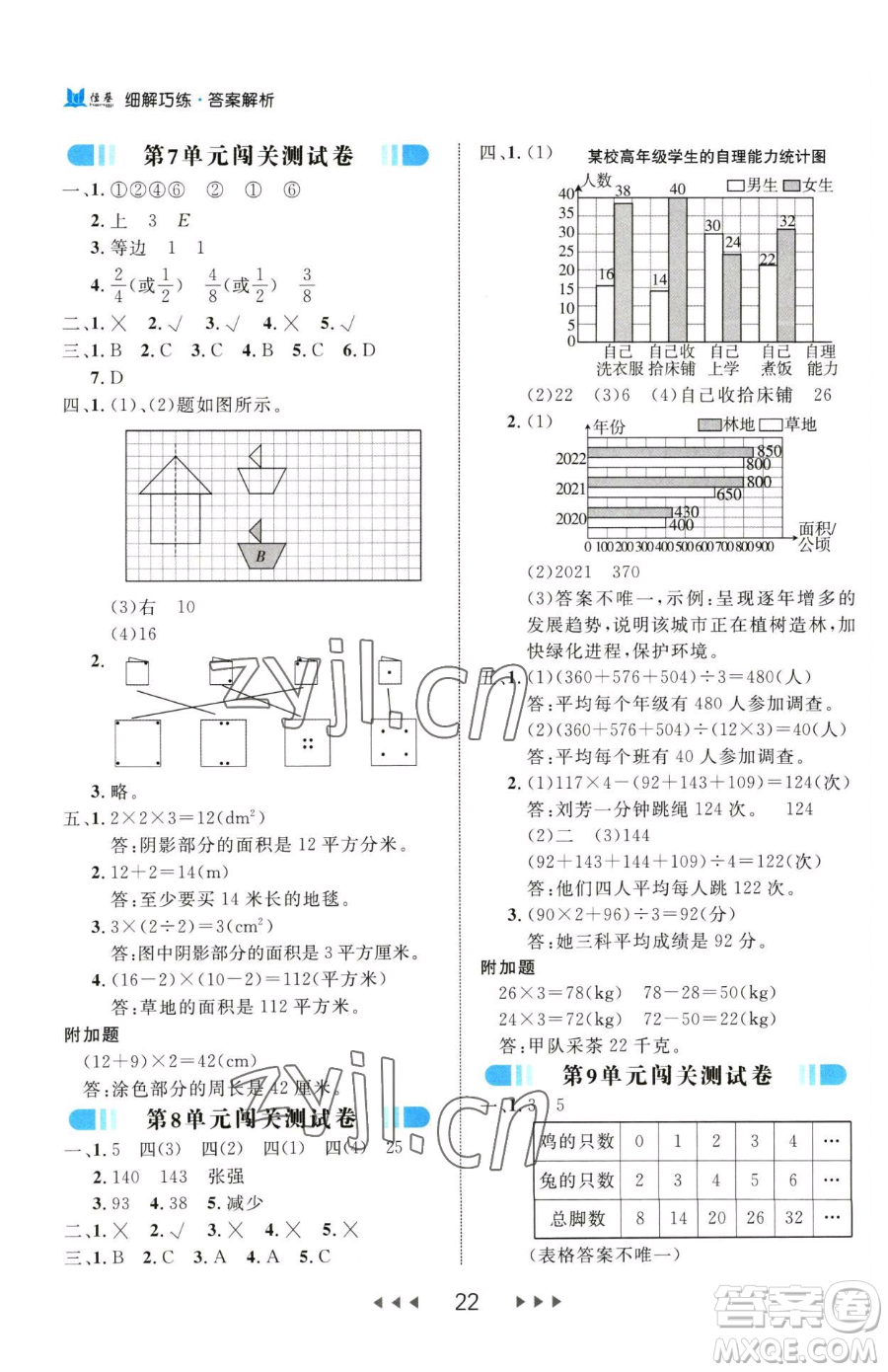 延邊大學(xué)出版社2023細(xì)解巧練四年級下冊數(shù)學(xué)人教版參考答案