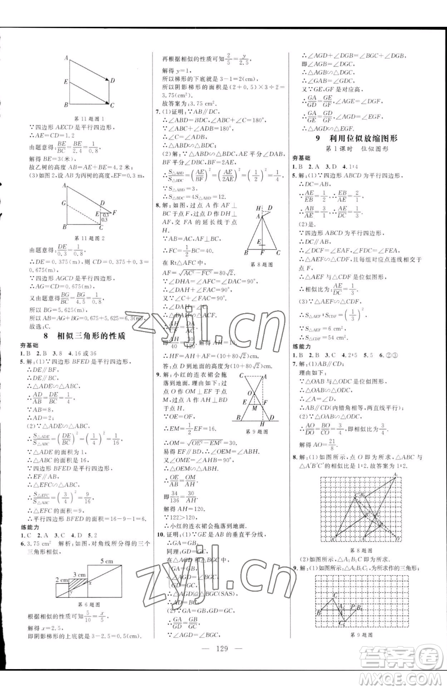 延邊大學(xué)出版社2023細解巧練八年級下冊數(shù)學(xué)魯教版五四制參考答案