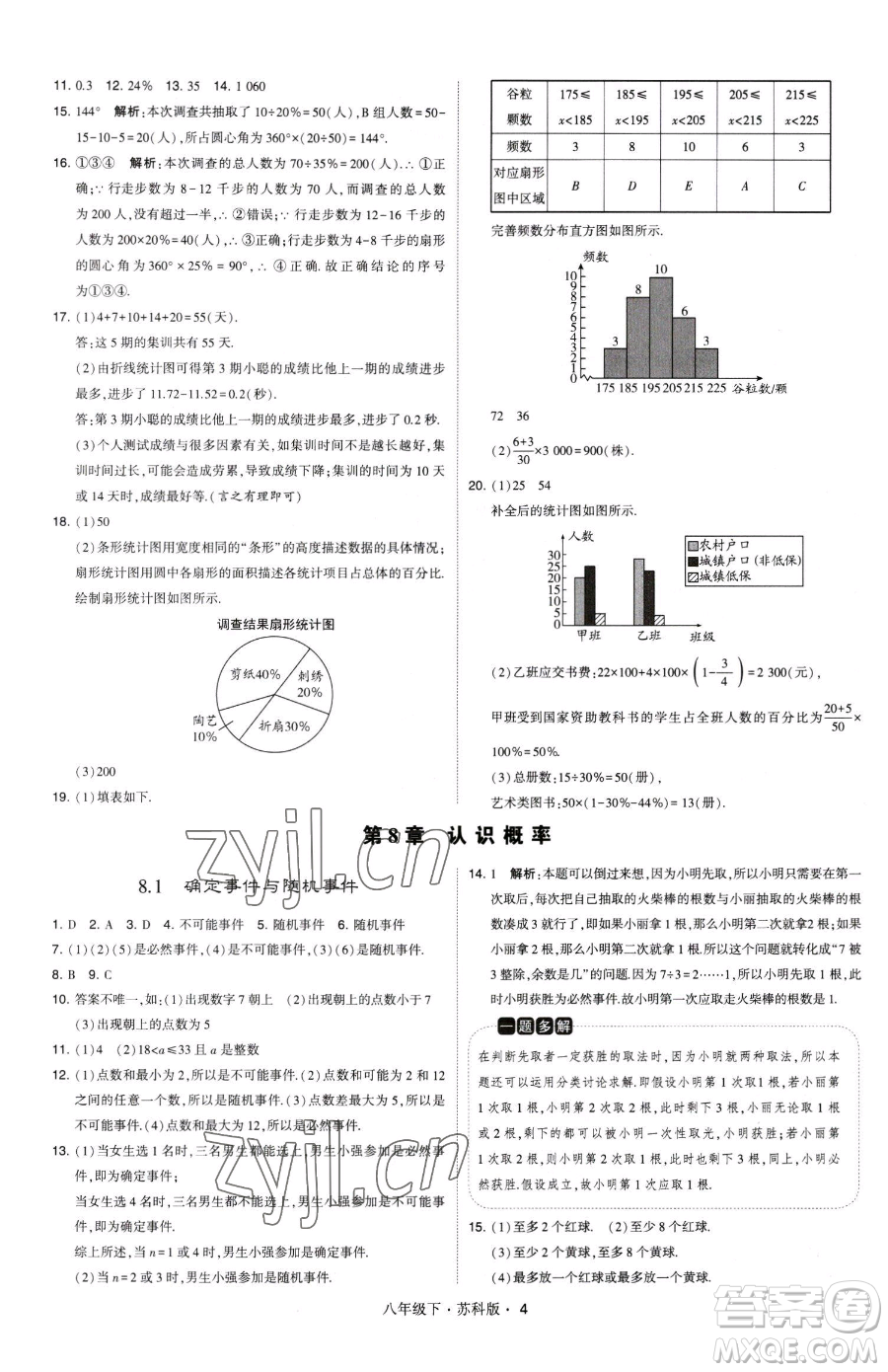 甘肅少年兒童出版社2023經(jīng)綸學(xué)典學(xué)霸題中題八年級(jí)下冊(cè)數(shù)學(xué)蘇科版參考答案