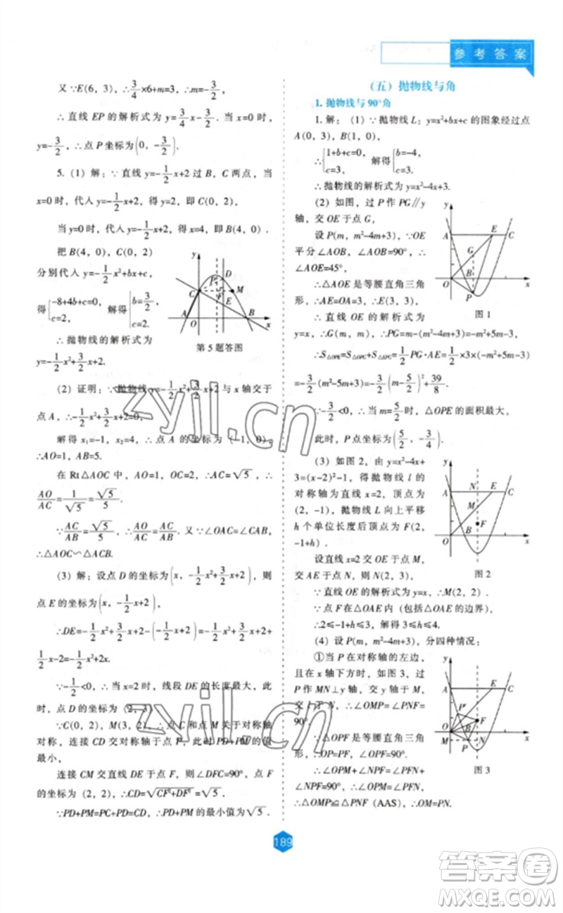 遼海出版社2023新課程數(shù)學(xué)能力培養(yǎng)九年級(jí)下冊(cè)人教版參考答案