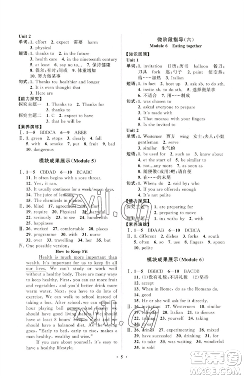 山東教育出版社2023初中同步練習(xí)冊(cè)分層卷九年級(jí)英語(yǔ)下冊(cè)外研版參考答案